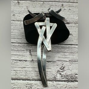 Taxco Silver Star Pendant and Earrings Set